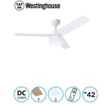 מאוורר תקרה 42" דגם  DC TALIA כולל שלט + תאורה 28W CCT לבן