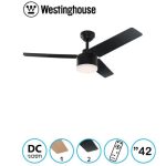 מאוורר תקרה 42" דגם DC TALIA כולל שלט+תאורה 28W CCT שחור