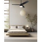 מאוורר תקרה 42" דגם DC TALIA כולל שלט+תאורה 28W CCT שחור