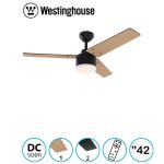מאוורר תקרה 42" דגם DC TALIA כולל שלט+תאורה 28W CCT שחור