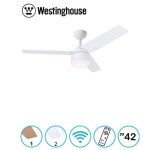 מאוורר תקרה 42" דגם DC TALIA כולל שלט+תאורה + WIFI 28W CCT לבן