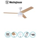 מאוורר תקרה 48" דגם DC TALIA כולל שלט+תאורה 28W CCT לבן