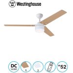 מאוורר תקרה 52" דגם DC TALIA כולל שלט+תאורה 28W CCT לבן