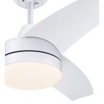 מאוורר תקרה 42" Longwood מנוע DC לבן 28W CCT עמעם ושלט