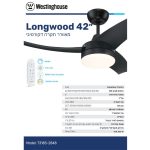 מאוורר תקרה 42" Longwood מנוע DC שחור 28W CCT עמעם ושלט
