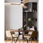 מאוורר תקרה 42" Montana מנוע DC שחור+דמוי אלון 28W CCT עמעם ושלט