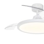 מאוורר תקרה 42" Laguna כנפיים מתקפלות לד מובנה 40W CCT עמעם שלט לבן