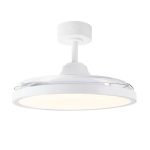מאוורר תקרה 42" Laguna כנפיים מתקפלות לד מובנה 40W CCT עמעם שלט לבן