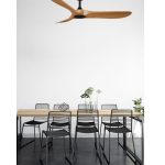 מאוורר תקרה 52" YORK מנוע DC כולל שלט 6 מהירויות שחור ועץ