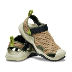 Crocs Swiftwater Mesh Deck Sandal - סנדלי קרוקס סוויפווטר לגברים בצבע חום כהה ספירה