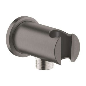 נקודת מים עגולה + מתלה RAINSHOWER גרפיט מוברש גרואה