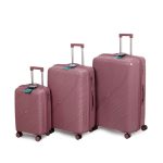 סט 3 מזוודות קשיחות 20/ 28/32 רוז גולד Travel Club