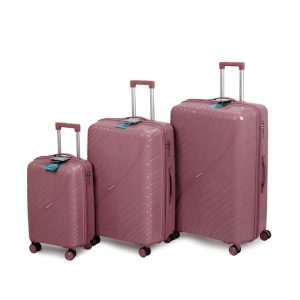 סט 3 מזוודות קשיחות 20/ 28/32 רוז גולד Travel Club