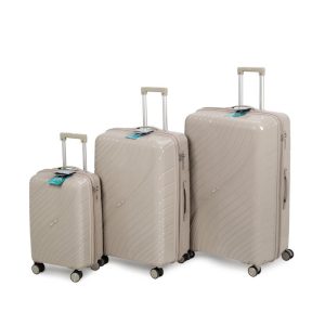 סט 3 מזוודות קשיחות 20/ 28/32 שמפניה Travel Club