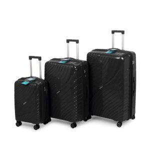 סט 3 מזוודות קשיחות 20/ 28/32 שחור Travel Club