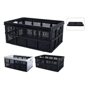 ארגז מתקפל 32 ל' 48x35x24 סמ שחור ולבן 20 ק"ג