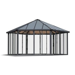 גזיבו סגור Garda אפור כהה 6X5.2 מבית פלרם - Canopia