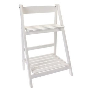 מתקן מתקפל מעץ- גוון לבן 32X41X65.5 ס"מ