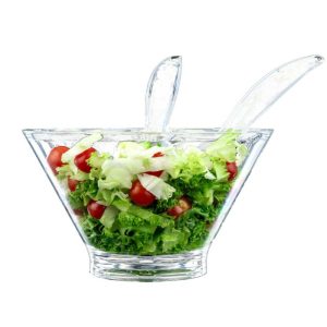 קערת סלט קוני 26.5 ס"מ אקריל + זוג כפות לערבוב MIX AND SERVE מבית food appeal