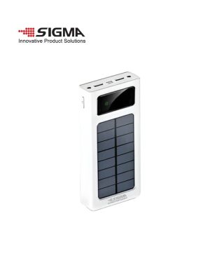 סוללת גיבוי 10,000MAH סולארית סיגמא לבן