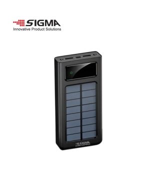 סוללת גיבוי 20,000MAH סולארית סיגמא שחור