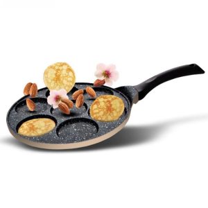 מחבת פנקייק 26 ס”מ 7 שקעים BLACK MARBLE קרם